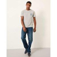 FatFace Pure Cotton Printed Crew Neck T-Shirt Light Grey Mix