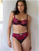 Mesh Embroidered Wired Full Cup Bra