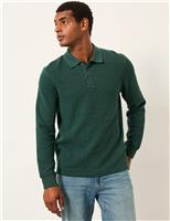 Cotton Rich Long Sleeve Polo Shirt