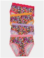 4pk Modal Lace Floral Full Briefs