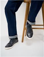 Leather Lace Up Trainers