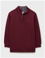 Pure Cotton Half Zip Jumper (3-12 Yrs)