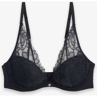 Boss Lace Half Padded Wired Push Up Bra (B-D) Black