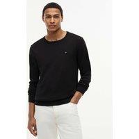 Tommy Hilfiger Pure Cotton Crew Neck Jumper Black