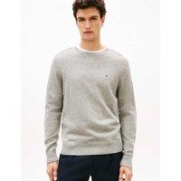 Tommy Hilfiger Pure Lambswool Crew Neck Jumper Grey