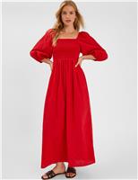 Pure Cotton Broderie Maxi Beach Dress