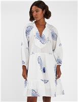 Pure Cotton Embroidered Mini Beach Dress