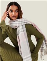 Checked Blanket Scarf