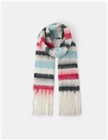 Striped Fringed Scarf