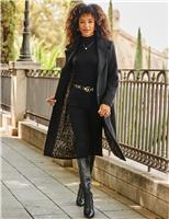 Wool Blend Tailored Coat