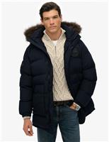 Superdry & Co Hooded Padded Parka Jacket Navy