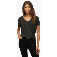 Superdry & Co Metallic V-Neck T-Shirt Black