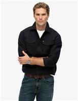 Cotton Rich Relaxed Fit Overshirt with Linen