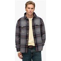 Superdry & Co Relaxed Fit Pure Cotton Checked Flannel Shirt Blue