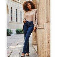 SOSANDAR Mid Rise Straight Leg Jeans Blue