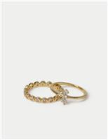 14ct Gold Plated Cubic Zirconia Rings