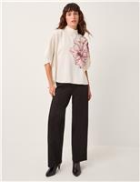 Floral High Neck Top