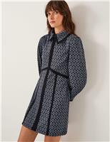 Jacquard Mini Shirt Dress