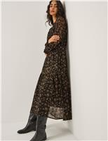 Printed Midi Waisted Dress