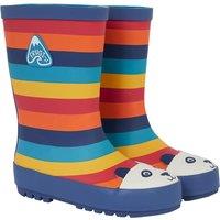 Frugi Kids' Frog Wellies (1 Small - 13 Small) Blue Mix