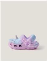 Kids Fluffy Unicorn Clogs (7 Small - 3 Large)