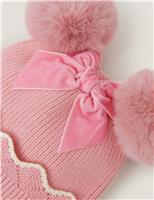 Kids Scallop Hat and Mitten Set (0-3 Yrs)