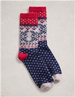 Fair Isle Novelty Wool Rich Socks