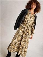 Metallic V-Neck Midaxi Waisted Dress