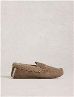 Suede Moccasin Slippers