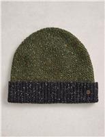 Wool Rich Nep Knitted Beanie Hat