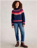 Wool Rich Fair Isle Funnel Neck Jumper