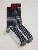 Striped Wool Rich Socks