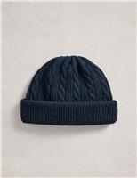 Pure Lambswool Fisherman Beanie Hat