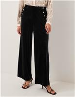 Velvet Wide Leg Trousers