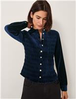 Velvet Smocked Shirt