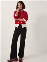 Striped Crew Neck Cardigan