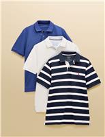 3 Pack Pure Cotton Polo Shirts