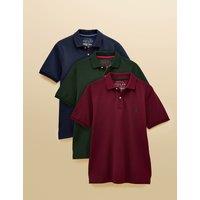 Joules 3 Pack Pure Cotton Polo Shirts Navy Mix