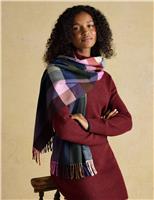 Checked Fringed Scarf