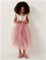 Sequin Ruffle Dress (3-13 Yrs)