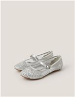 Kids Glitter Ballet Pumps (7 Small - 4 Large)