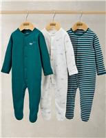 3pk Pure Cotton Plane Sleepsuits (0-24 Mths)
