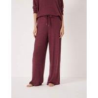 HUSH Supersoft Drawstring Wide Leg Joggers Burgundy