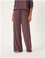 HUSH Supersoft Drawstring Wide Leg Joggers Burgundy