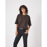 HUSH Pure Cotton Leopard Print T-Shirt Multi