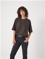 Pure Cotton Leopard Print T-Shirt