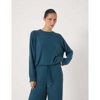 HUSH Crew Neck Soft Touch Top Teal Green