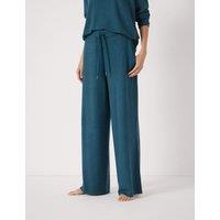 HUSH Supersoft Drawstring Wide Leg Joggers Teal Green