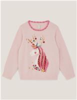 Unicorn Knitted Christmas Jumper (3-13 Yrs)