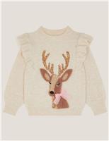 Christmas Deer Knitted Jumper (3-15 Yrs)